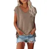 Kvinnors T -skjortor Summer Tops för kvinnor 2024 Casual Loose Fit Short Sleeve Comfy Lightweight Top Fashion Blus Shirt