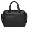 Briefcases Nesitu Black Large Capacity Genuine Leather Men Briefcase Messenger Bags 15.6'' Laptop Portfolio Business Travel Bag M7150