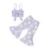 Kleidungssets Sommer Kleinkind Girls Casual Style ärmellose Cami Tops Daisy Print Hosen Baby Kleidung Kinder Kinder Outfits