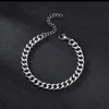 Ceoj Chain 3-7 mm Bracciale a catena del marciapieno Miami Chunky per uomo in acciaio inossidabile Cuban Link Candaio Classic Punk Punk Male pesante Gioielli maschi pesanti D240419