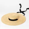 Kobiety Summer Straw Hat Big, tkaninowe słoneczne kapelusz duże grzbiet nadmorskie paski na plażę słomkę