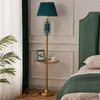 Floor Lamps American Light Luxury Ceramic Lamp Living Room Simple European Floor-Standing Rack Table Vertical Bedside