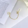 Dangle Earrings Fashion Gold Color Moon Star Clip Ear For Women Simple Fake Cartilage Long Tassel Chain CuffJewelrywholesale