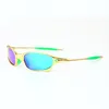 Gouden frame polariserende zonnebrillen hoogwaardige merk herenglazen buitenlucht dames sportrij zonnebril