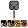 Pans 3-in-1 Breakfast Pan Fried Egg Griddle Non Stick Small Frying Pancake Nonstick Cast Iron Molds
