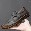 Casual schoenen Men Heren Loafers Kwaliteit Lederen flats mocassins Big Size 38-47