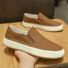 Casual Shoes Leather Mens Business Italian Male Loafers Fashion Moccasin Breathable Slip On Boat Comfy Driving