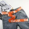 Decorative Flowers English Jeans Belt Korean Version Versatile Double Loop Buckle Male And Female Student Canvas In Stock