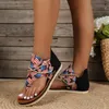 Fashion New Women Sandals Stampa leopardo elegante comodo Boho Sandals Sandals Tacco Lady Cash Sandals Sandals