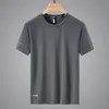 T-shirt de esportes secos rápidos masculino 2024 de mangas curtas de verão branco casual e tamanho extra grande 6xl 7xl 8xl 9xl top of the line t-shirt 240415