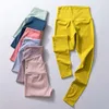 Дизайнерские брюки Lulumon Women's Legnings с высокой талией для йоги для внешнего износа выровняйте подъему бедра быстрое высыхание и обнаженные спортивные и фитнес -брюки