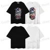 メンズTシャツメンズ女性Strtwear Black White IH nom uh nit tシャツ最高品質のコットンマスクマンプリントTシャツ特大TトップT240419