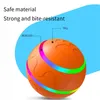 Smart Interactive Pet Ball Remote Control Flashing Rolling Jumping Rotating Waterproof Dog Chew Toy Ball for Aggressive Chewers 240418