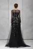 Tony Ward 2024 Evening Dresses Jewel Long Sleeves Lace Appliques Beads Prom Gowns Custom Made Sweep Train Special Occasion Dress