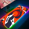 Mouse Pads Wrist Rests RGB Large Gaming Mouse Pad Blue Cloud Art Mouse Mat Oversize Glowing Led Extended Mousepad Keyboard Pads XXL 100x50cm Desk Mat Y240419