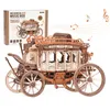 Puzzles 3D RoboTime Rokr Stagecoach Music Box 3D Puzzle en bois pour les adultes Anniversaire Anniversaire Day Gift Hobby Kits STEM Modèle facile à construire 240419