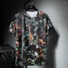 Męskie koszule T-shirty Mężczyźni Mężczyzny Duży rozmiar 10xl tops tees Summer Hip Hop Casual Animal Graffiti Plus 9xl10xl Ubrania workowate