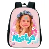 バッグkawaii nastya print backpack幼稚園バッグキッズboobagかわいい女の子グラフィックスクールバッグボーイガールズ幼児ミニバックパックのためのグラフィックスクールバッグ