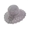 Beretti Donne Lady Girl Hat Fisherman Protezione da sole Visita Cappelli secchi larghi Brim Bowknot Panama Sun Shade Spring Summer Summer