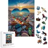 Puzzles 3D Jeux d'imitation pour les enfants modèles kit animal puzzle puzzle adultes parent-enfant interaction cerveau-teaser montessori bébé puzzl jouet 240419