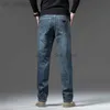 Designer Jeans for Mens Spring Nostalgic Blue Business Commute Elastic Oversized Rechte Leg Denim Pants voor lente herfst seizoenen luxe herenkleding Kl8762