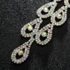 Kolczyki Dangle Yfjewe Modna Kryształ biżuterii dla kobiety wielokolorowej Trendy Długie okrągłe E529