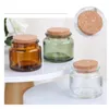 Bouteilles de rangement en gros de 100 ml de bougie ambre pots en verre vide pour bougies