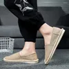 Casual Shoes Men 2024 Fashion Slip-On Moccasin Driving Soft Wygodne oddychanie trampki Czarne szare mokasyny