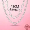 Kedjor 2024 Me Chain Necklace 925 Silver Link for Women Charms Fina smycken 45 cm 50 cm