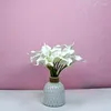 Decorative Flowers 20 Pcs Artificial White Calla Lily With Soft Latex Materials & Kitchen Decoration