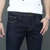 Men's Jeans Designer Autumn and Winter Business Leisure Light Luxury Slim Fit Pants Medium Low Waist LL7262