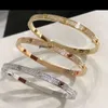 Bracelet V Gold High Edition Love Edition étroite Full Sky Star Bracelet Women's Shet Plating 18K Rose Gold Fashion Advanced Advanced Classic Couple Bracelet 181 213