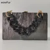 Väskor Pearl Black Luxury Women Small Box Chain Crossbody Bag Brand Lady Handväskor och plånböcker Koppling Evening Party Bag Mini Suitcase Pur