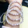 Link Bracelets Natural Freeform Kunzite Bracelet Crystal Healing Energy Bangles Yoga Meditation Jewelry Gifts 1PCS