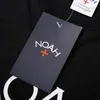 Męskie koszulki 24ss Summer Nowa koszulka Noah klasyczny tył kolorowy litera drukująca okrągła niewolnik oddychająca bawełna T-shirt Noah T240419