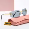 Дизайнерские солнцезащитные очки для женщин Простые модные изгибные изогнутые линзы и удобные красивые очки безрадочные оттенки 1066