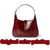 2024 Sac de mode pour femmes Red Black Quality Luxury Sacs d'épaule de luxe Borgogne Borgogne Cross Body Metal Lock Patent Cuir en cuir Portefeuille Sangle de manche avec boîte avec boîte