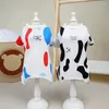 Dog Apparel Clothing For Indoor Outdoor Activities Cute Cow Pattern Onesies Fashionable Pet Pajamas Printed Small