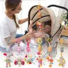 Mobiles Rattles Mobiles Baby Sensory Hanging Soft Learning Toy Plush Animals Stroller Infant Car Bed Crib with Teether for Bebe Babies Tod