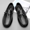 Casual Shoes High Quality Business Loafers Men Luxury Slip On Genuine Leather Mens Driving Office Formal Boat