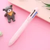 High-looking 6-color Ballpoint Pen Cute Student Stationery Click Girly Heart Color