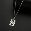 Chains Likgreat en acier inoxydable David Collier Star Hexagram Amulet juif religieux Israël Cadeaux de bijoux égyptiens pour hommes femmes