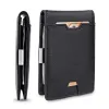 Wallets Mens Money Clip with Zippered Coin Pocket Rfid Blocking Slim Credit Card Holder Mini Bifold Wallet for Men