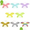 Украшение вечеринки 1pcs негабаритный aroon gradient butterfly крылья алюминиевые плесени.