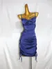 Casual Dresses Feicheng Women's Fashion Elegant Slim-Fit Sexy Satin Spaghetti Straps Chest Wrap Dress 146