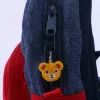 Väskor ryggsäckar för barn för skola japanska tidvattnet varumärke pojke broderad djur denim ryggsäck dagis skolväska tjejbaby söt
