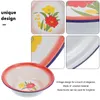 Dinnerware Sets 5 Pcs Salad Bowl Enamel Vintage Enamelware Spaghetti Camping Bowls Storage For Kitchen