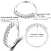 Anelli nuziali alizi 3mm d colore anello moissanite per donne scintillanti set da sposa diamantato con la banda di eternità 18k a filo sterling Grass Sterling 240419