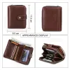 Portefeuilles authentique portefeuille en cuir marque hommes rfid porte-carte embrayage mâle sac à bourse mince zipper zipper monnaie poche de poche