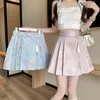 Jupes de haute qualité SA Jacquard Horse Face Jirt 2024 Chinese Shortskirt pour les femmes avec une petite taille et un court métrage plissé